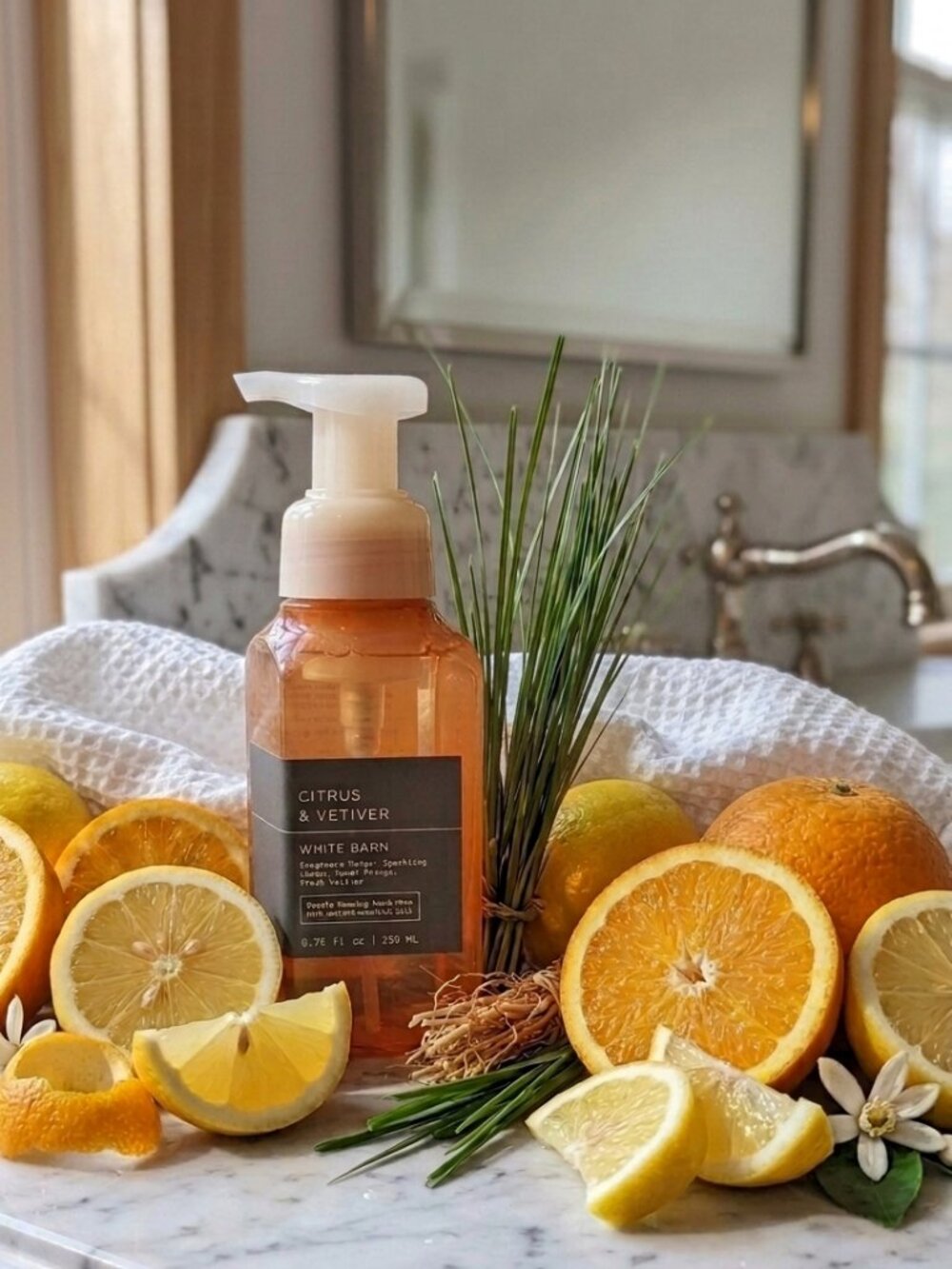 Rare🍊🍋Bath & Body Works White Barn CITRUS & VETIVER Foaming Hand Soap NWT🍋🍊